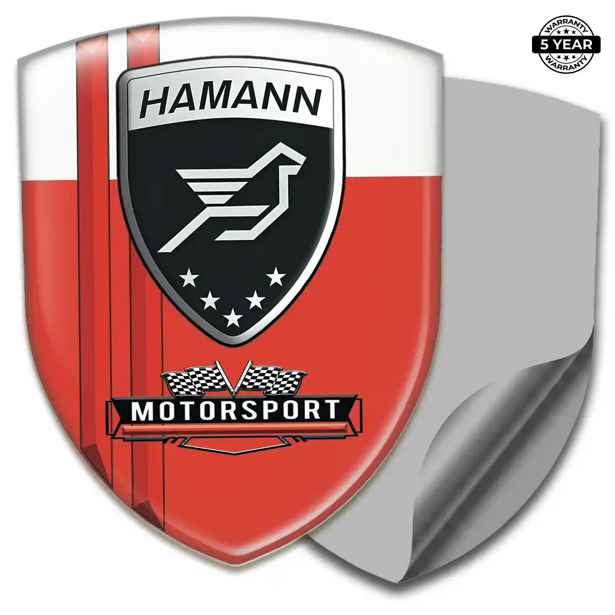 Hamman Resin Domed Sticker Sleek Style
