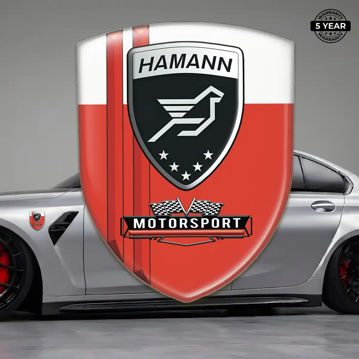 Hamman Resin Domed Sticker Sleek Style