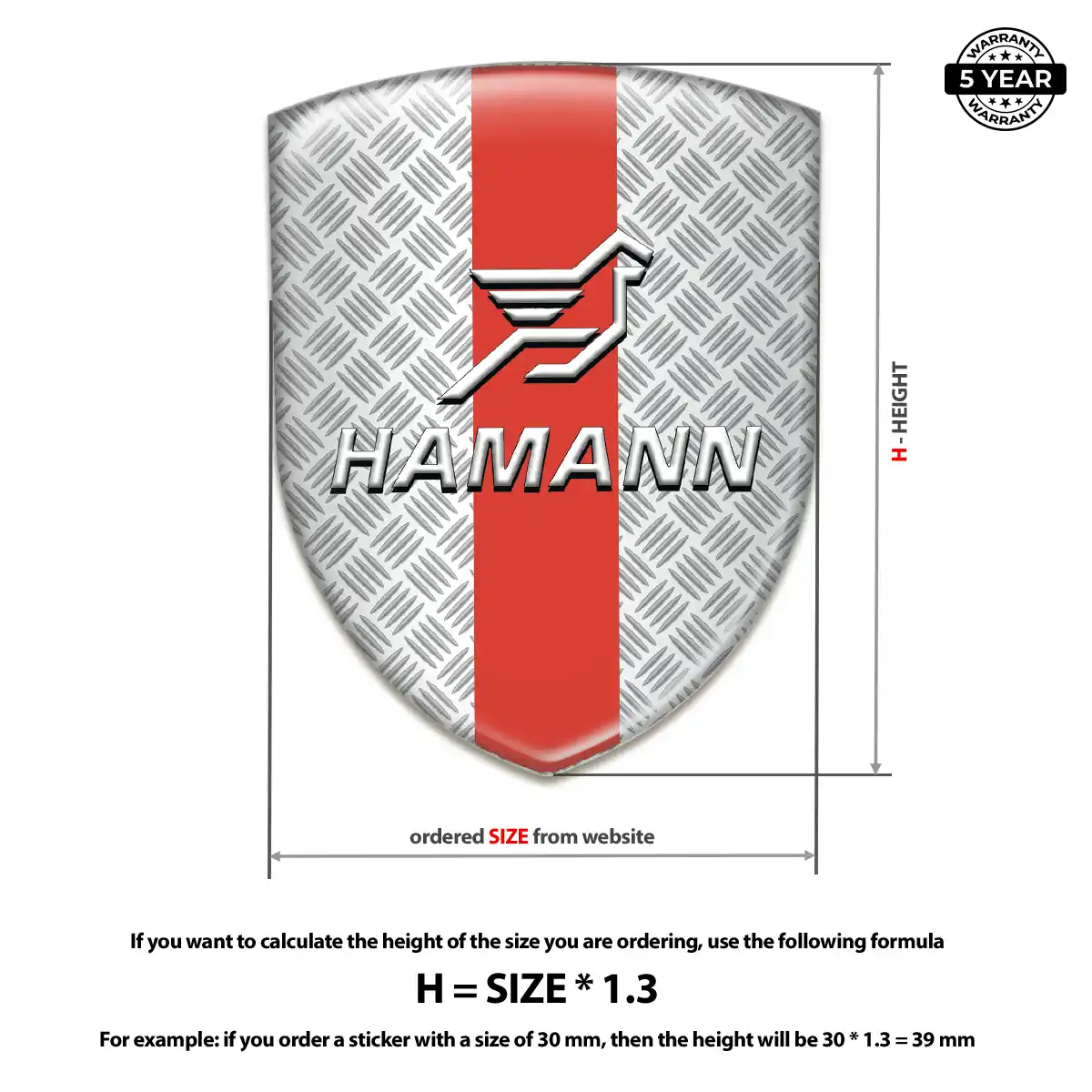 Hamman Resin Emblem Sticker Auto Tuning