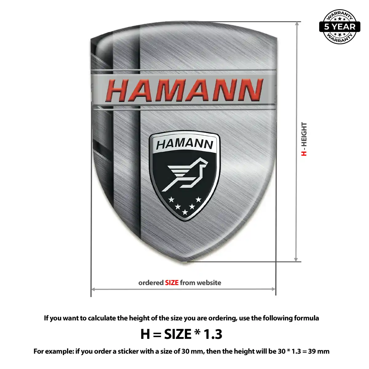 Hamman Resin Emblem Sticker Cabin Style