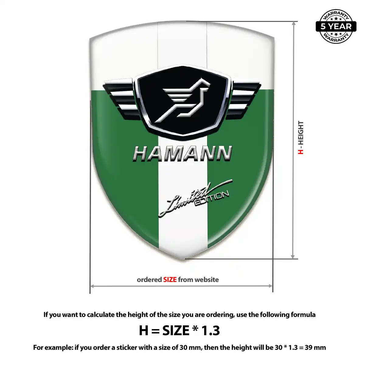 Hamman Resin Emblem Sticker Elite Edition