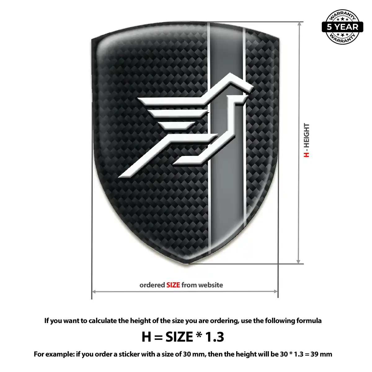 Hamman Resin Emblem Sticker Exterior Luxe