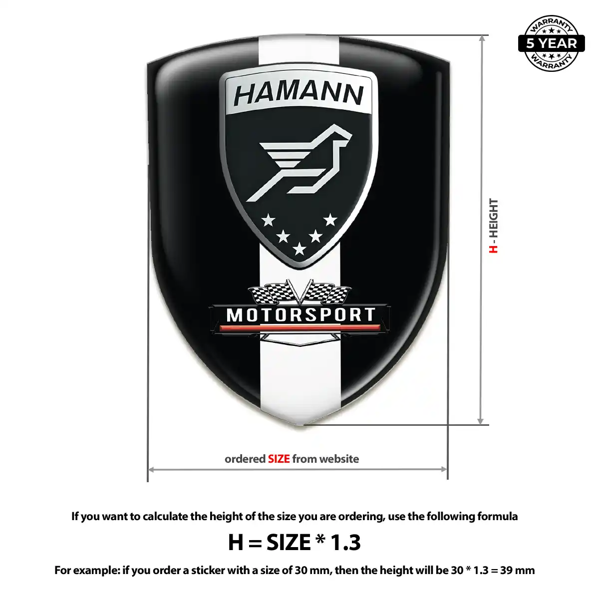 Hamman Resin Emblem Sticker Noble Edition
