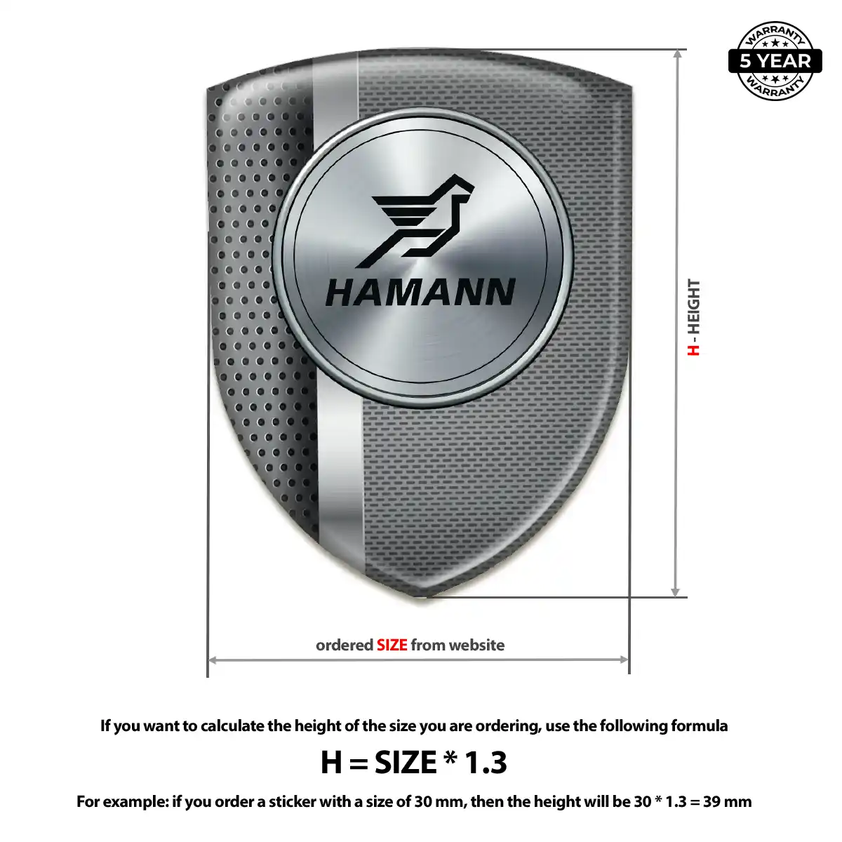 Hamman Resin Emblem Sticker Opulent Line