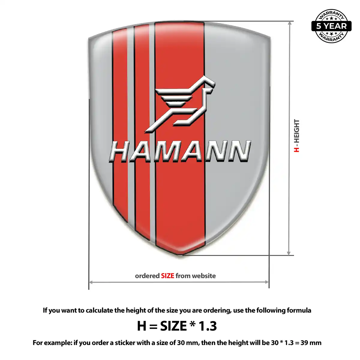 Hamman Resin Emblem Sticker Outer Style