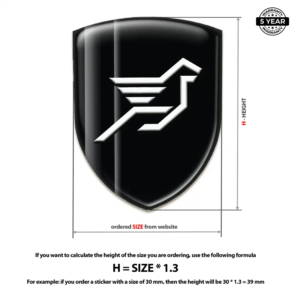 Hamman Resin Emblem Sticker Premium Dome