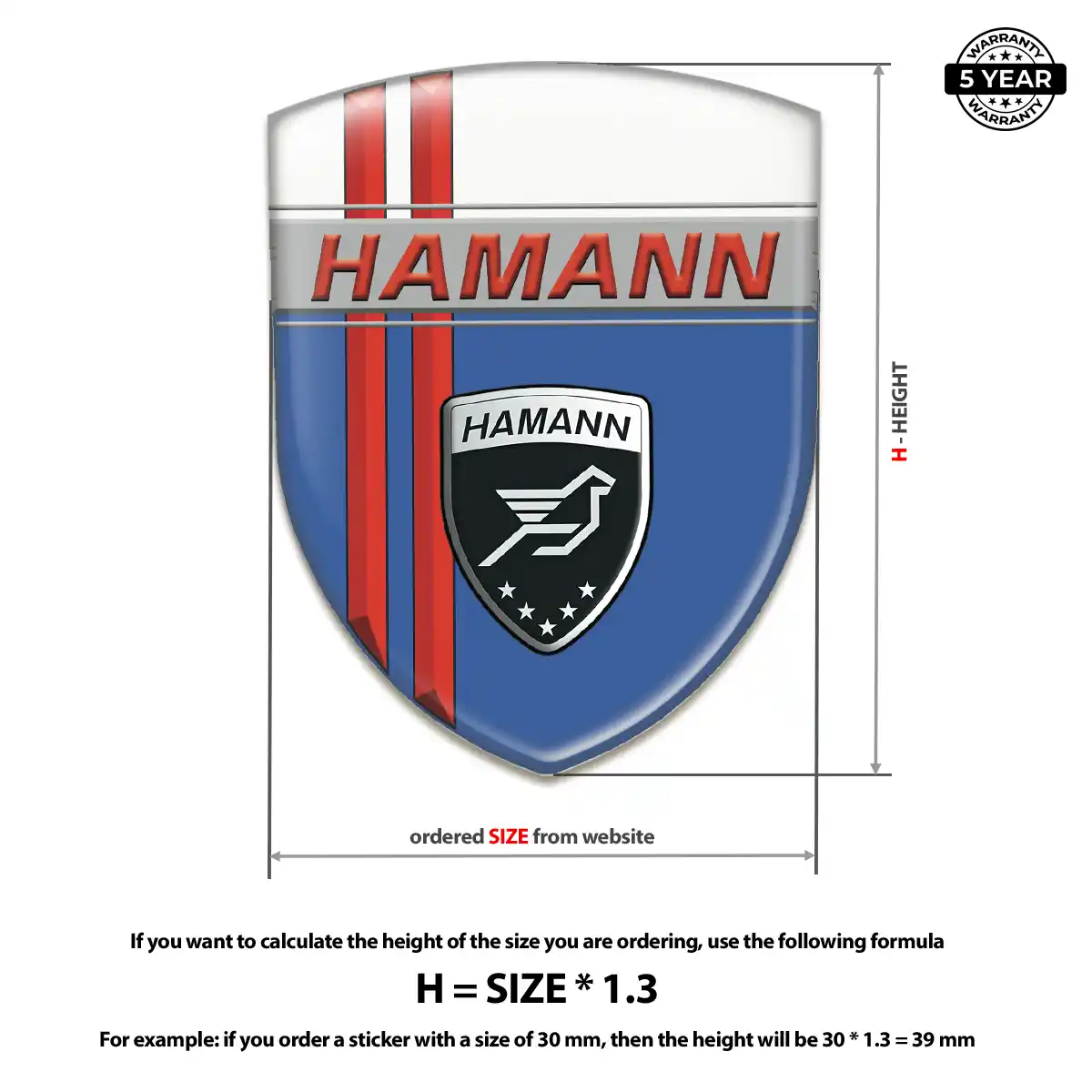 Hamman Resin Emblem Sticker Resin Elite