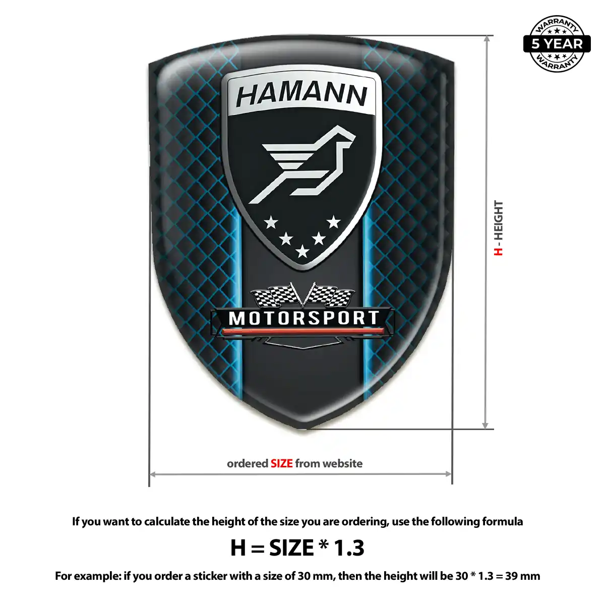 Hamman Resin Emblem Sticker Street Tuning