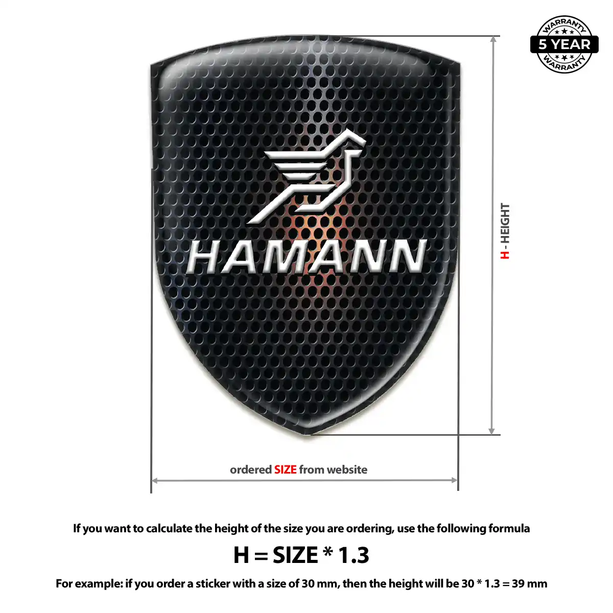 Hamman Self Adhesive Emblem Sticker Deluxe Edition