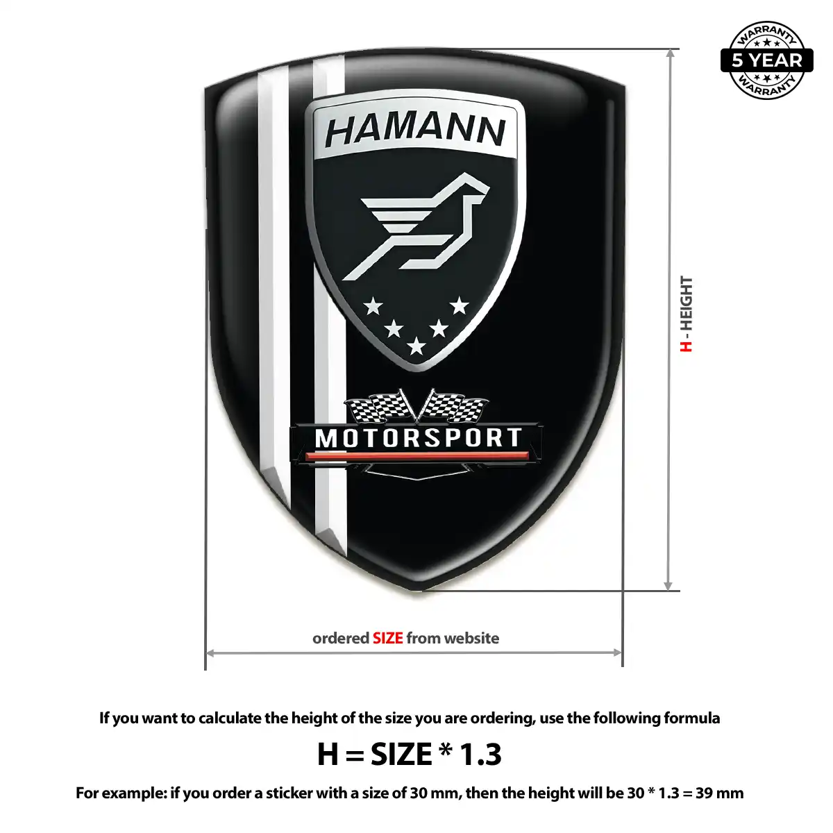 Hamman Self Adhesive Emblem Sticker Exclusive Series
