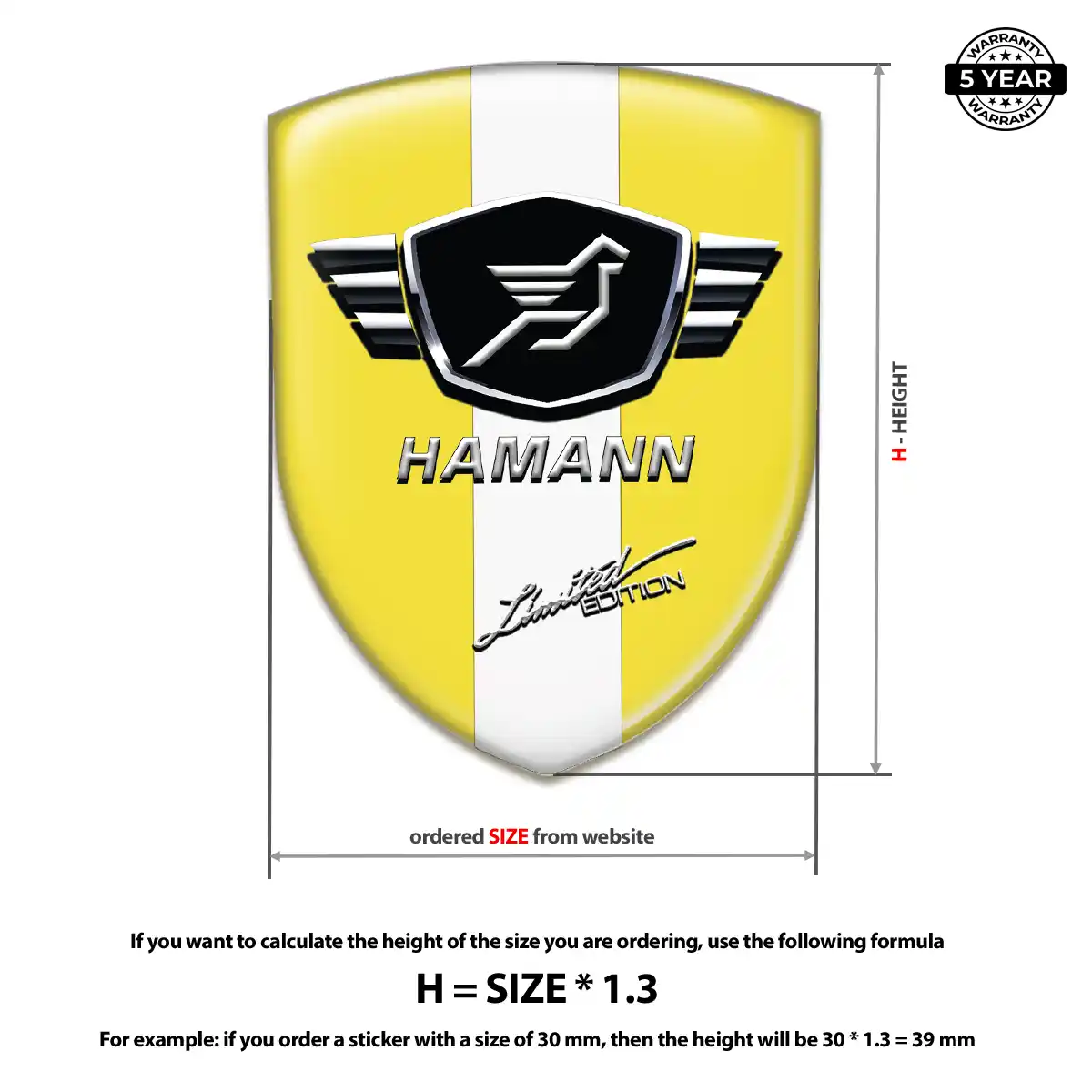 Hamman Self Adhesive Emblem Sticker Opulent Line