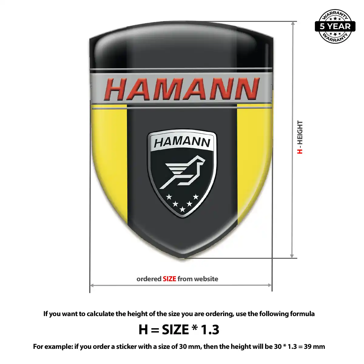 Hamman Self Adhesive Emblem Sticker Prestige Line