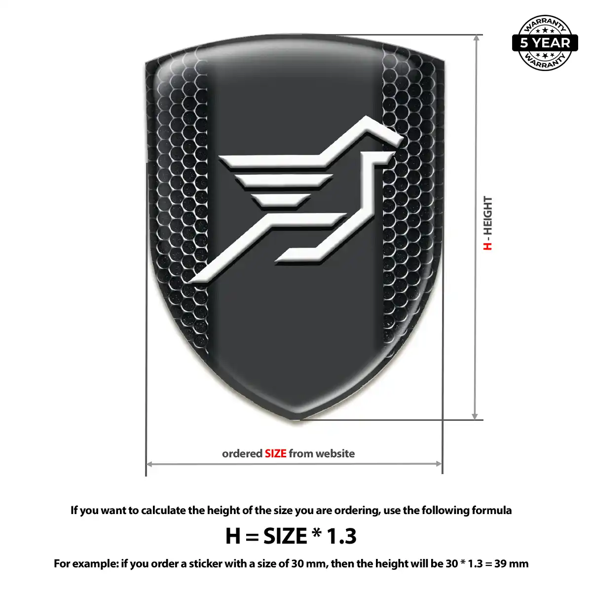 Hamman Self Adhesive Emblem Sticker Sleek Style