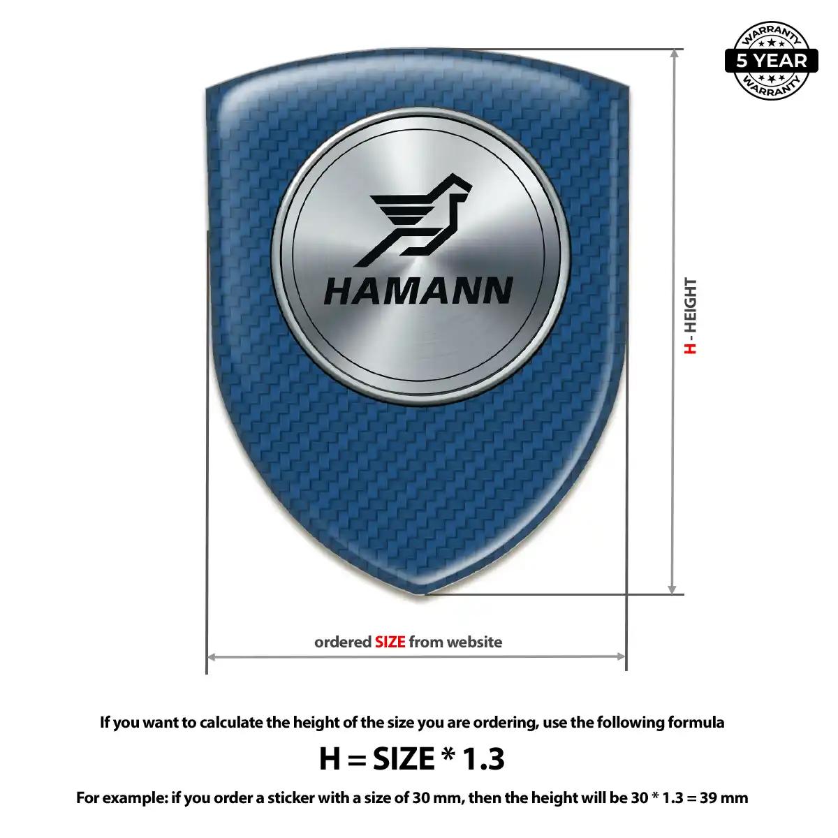 Hamman Self Adhesive Emblem Sticker Street Tuning
