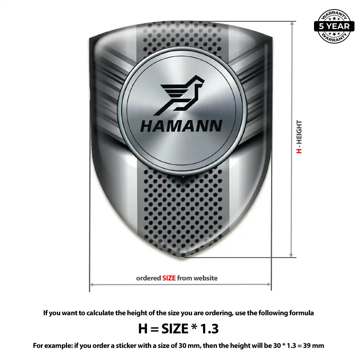 Hamman Silicone Badge Exterior Luxe