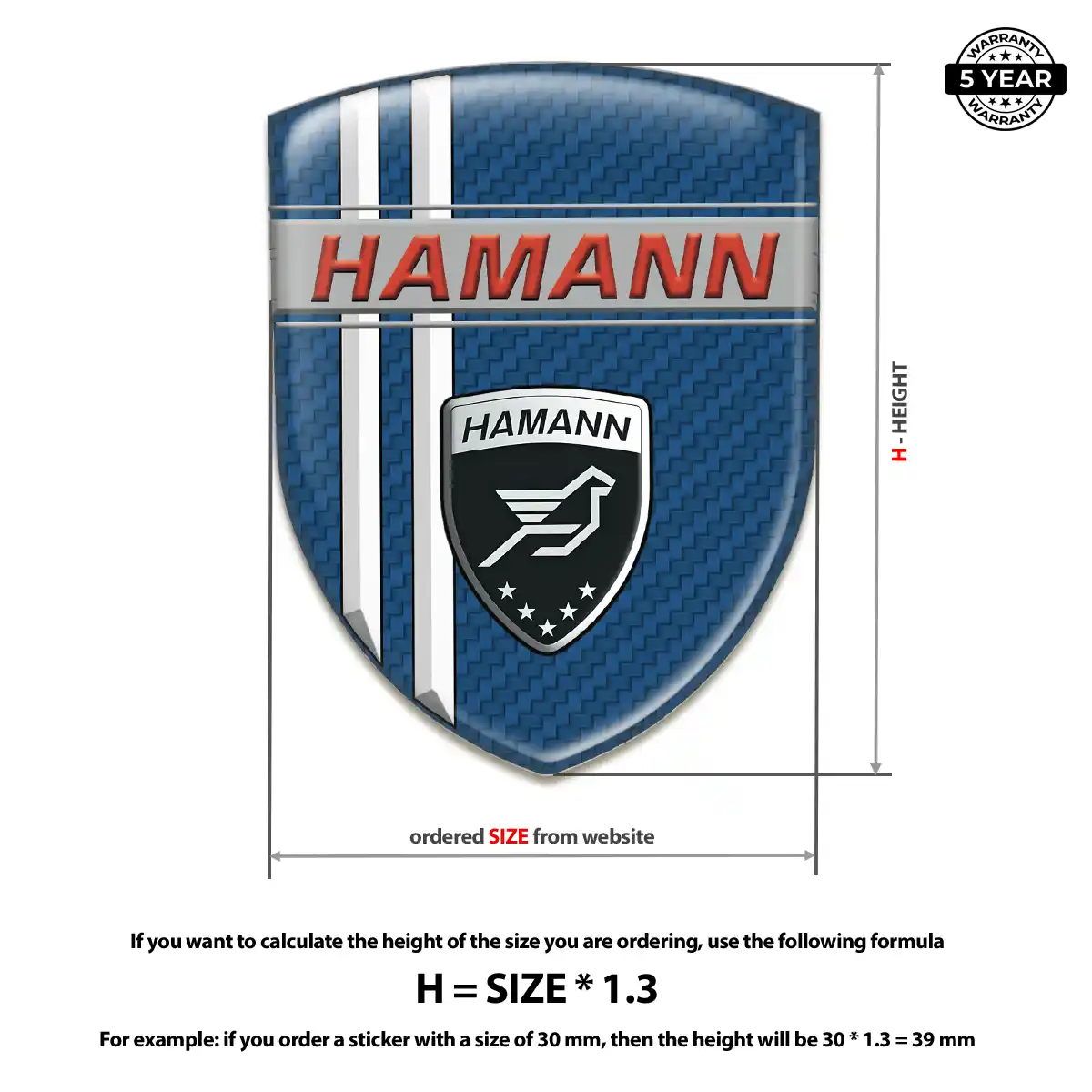Hamman Silicone Badge Interior Elegance