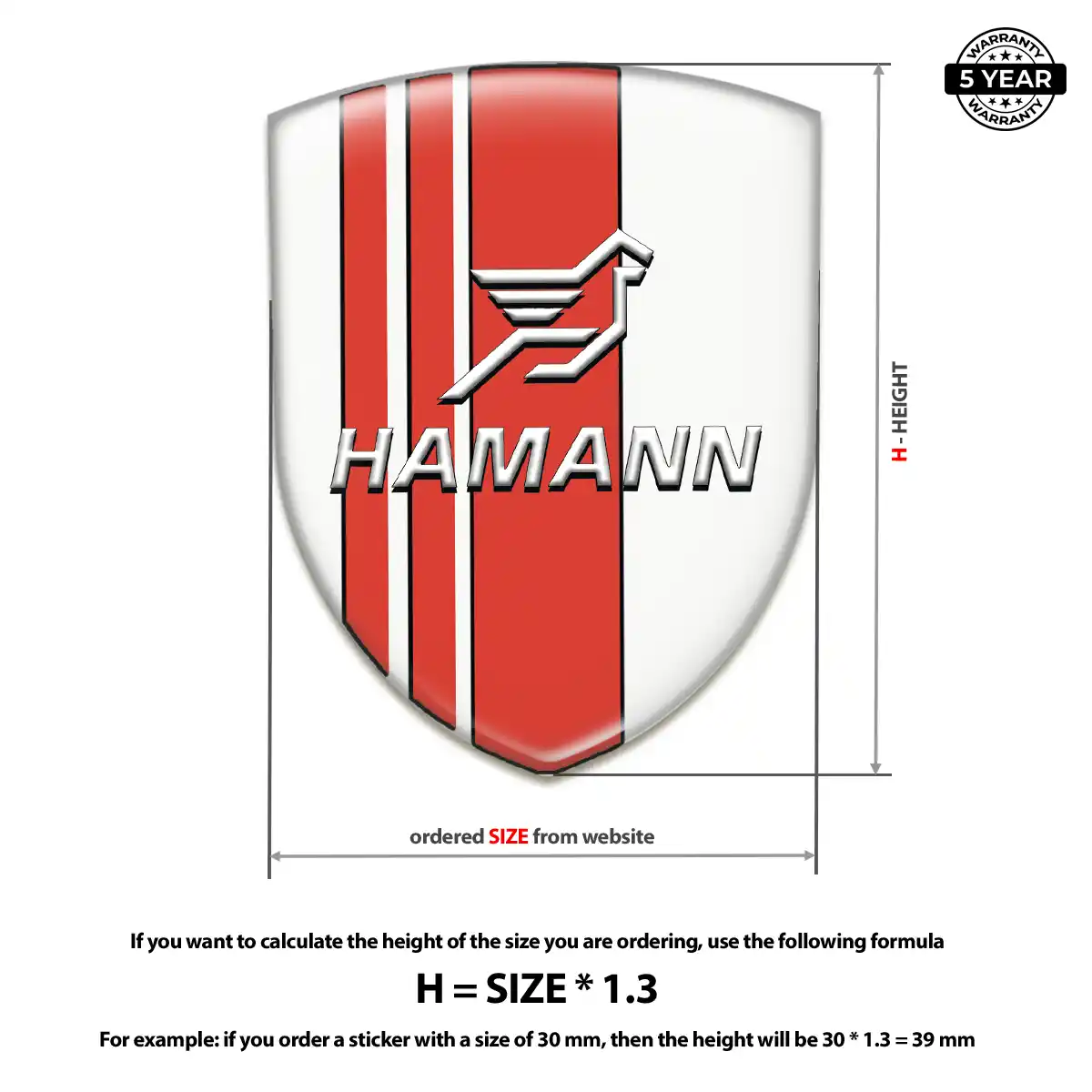 Hamman Silicone Emblem Exterior Luxe