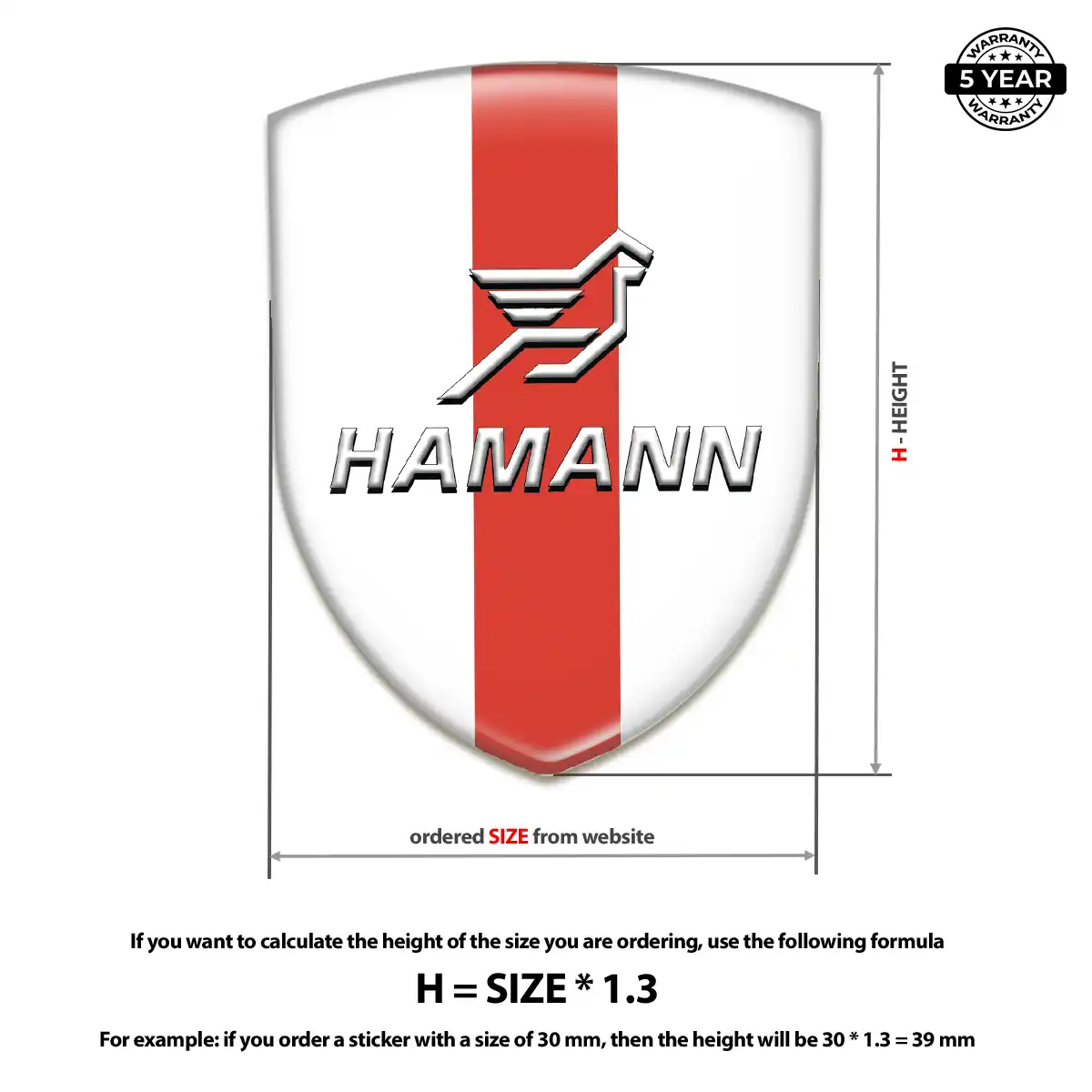 Hamman Silicone Emblem Interior Luxe