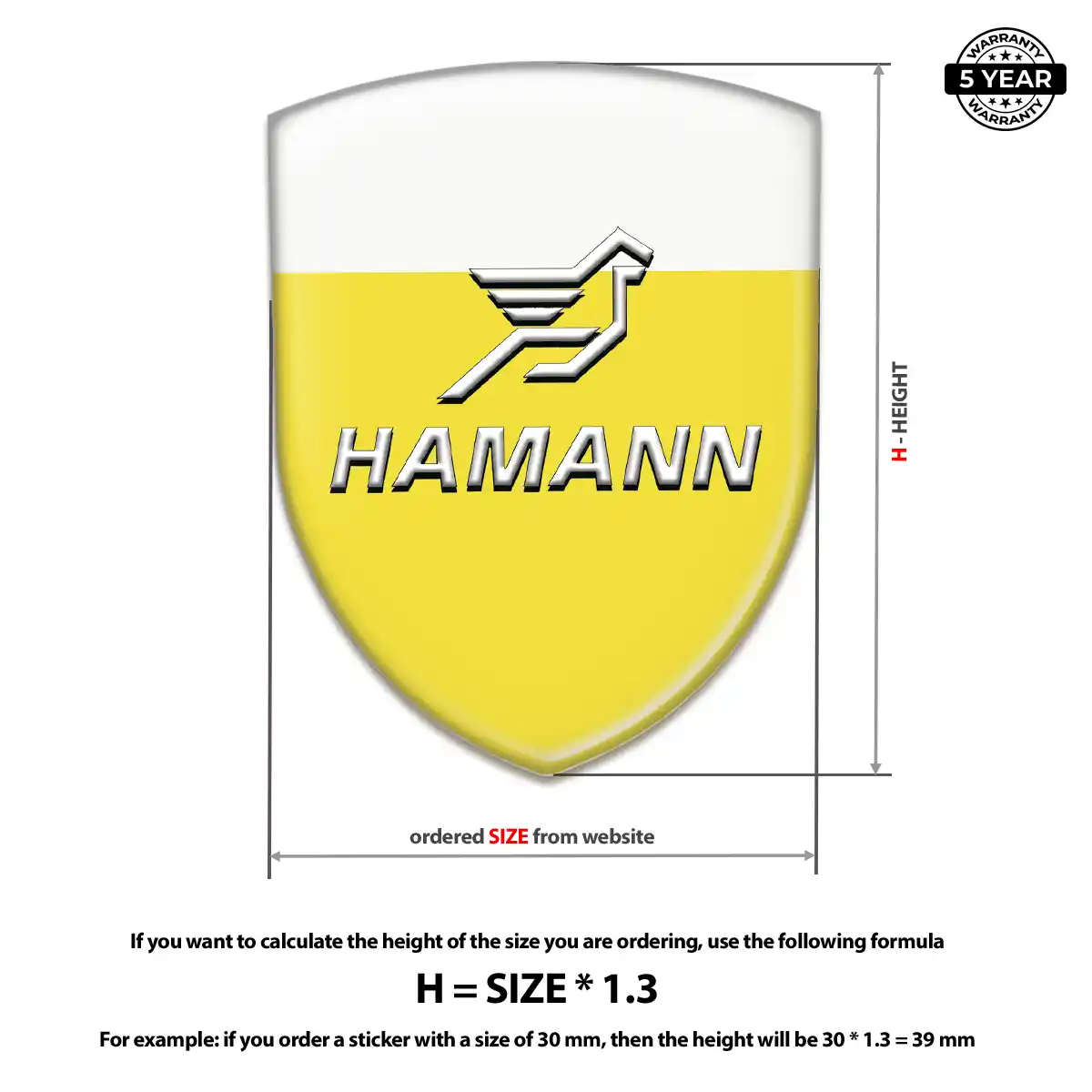 Hamman Silicone Emblem Outer Style
