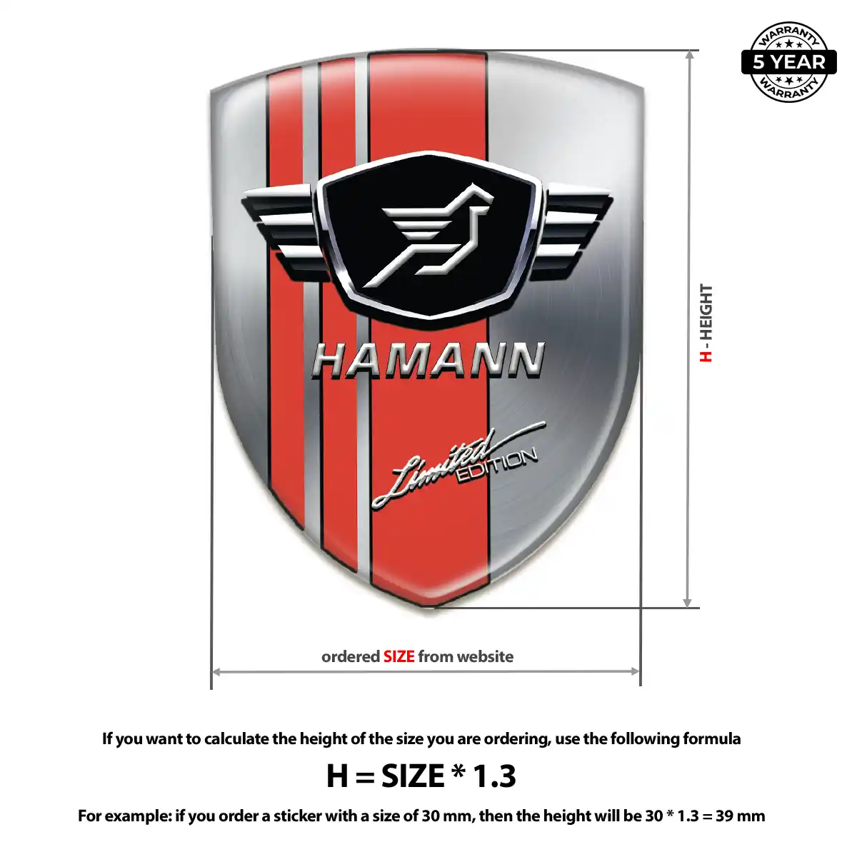Hamman Silicone Emblem Performance Style