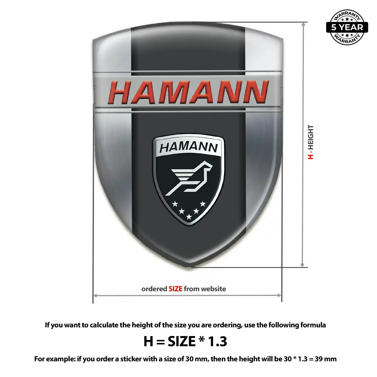 Hamman Silicone Emblem Resin Luxe