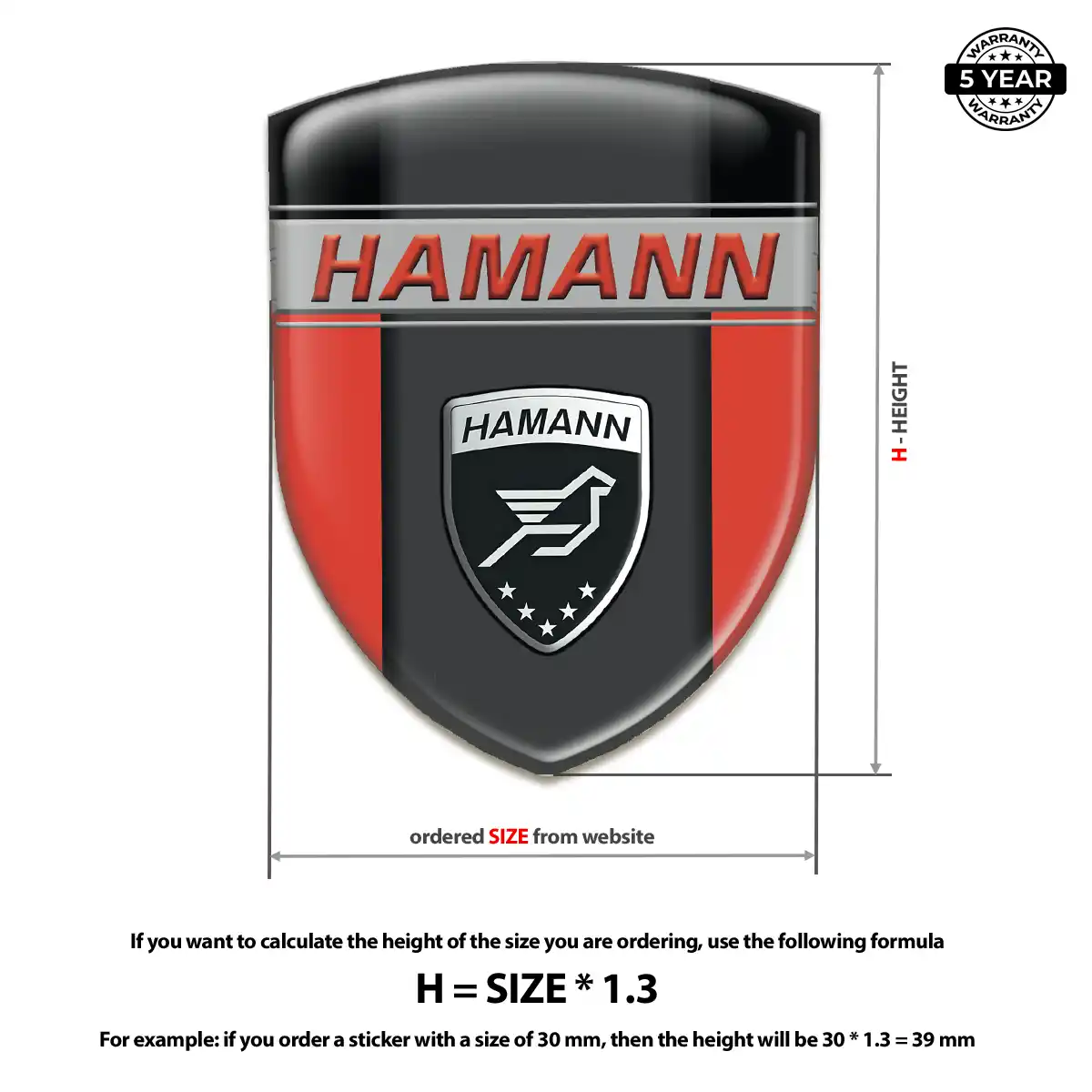 Hamman Silicone Emblem Sleek Style