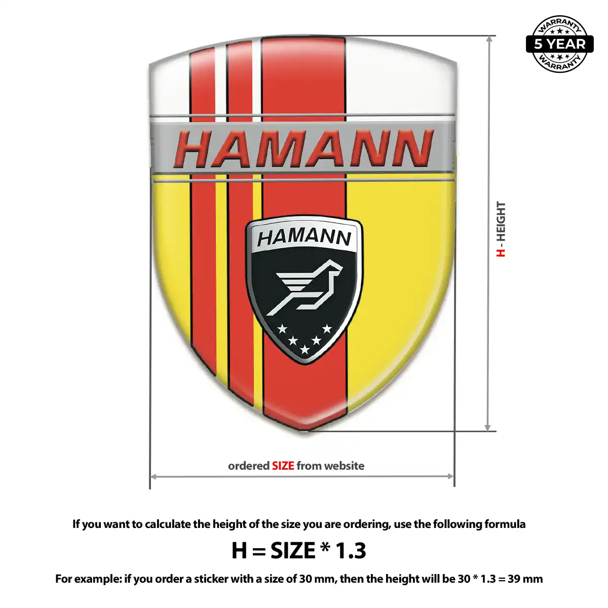 Hamman Silicone Sticker Exterior Luxe