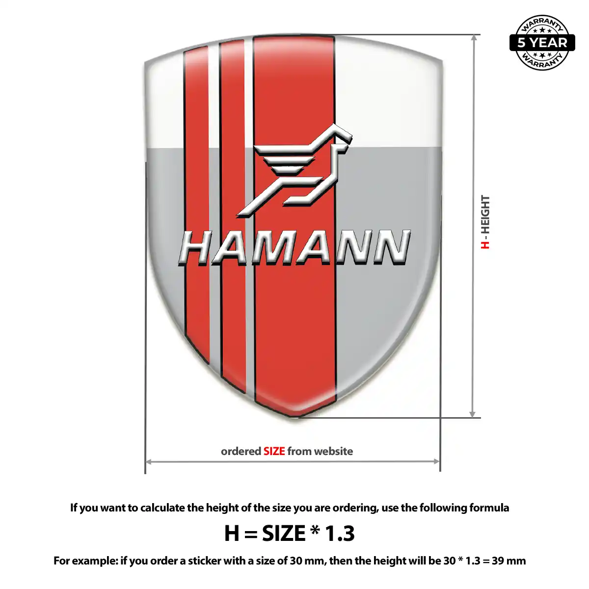 Hamman Silicone Sticker Interior Elegance