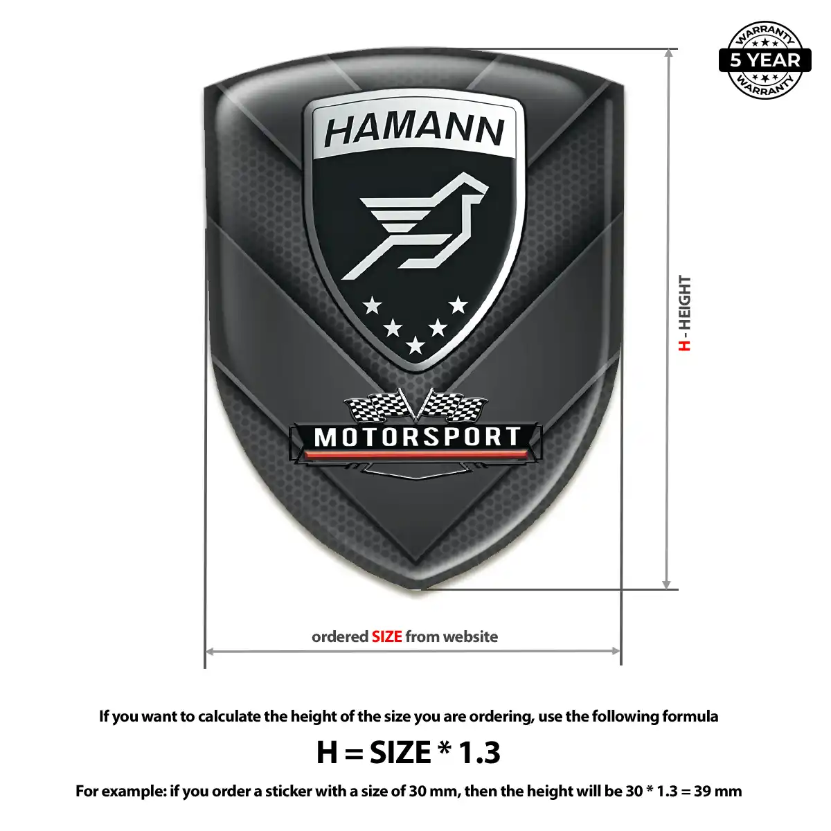 Hamman Silicone Sticker Interior Luxe