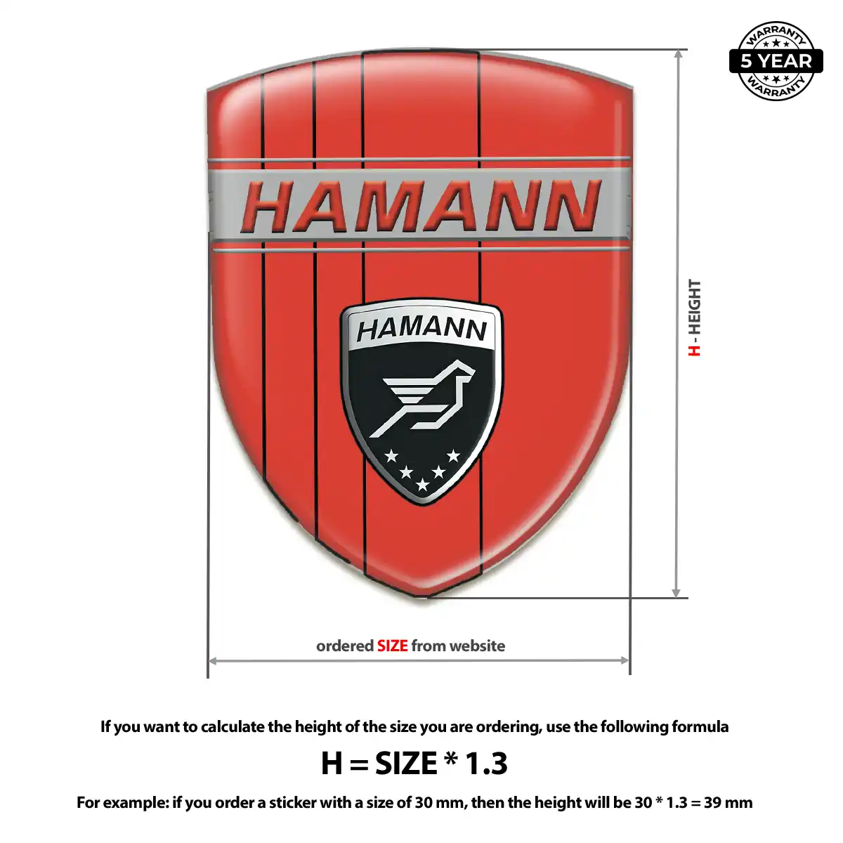 Hamman Silicone Sticker Performance Style