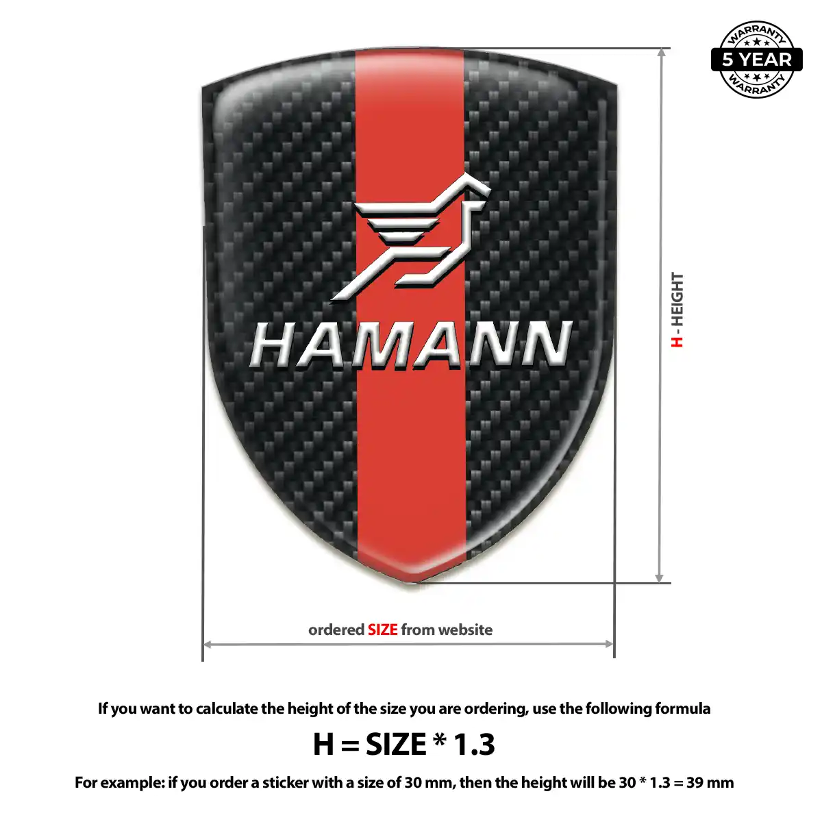Hamman Silicone Sticker Premium Dome
