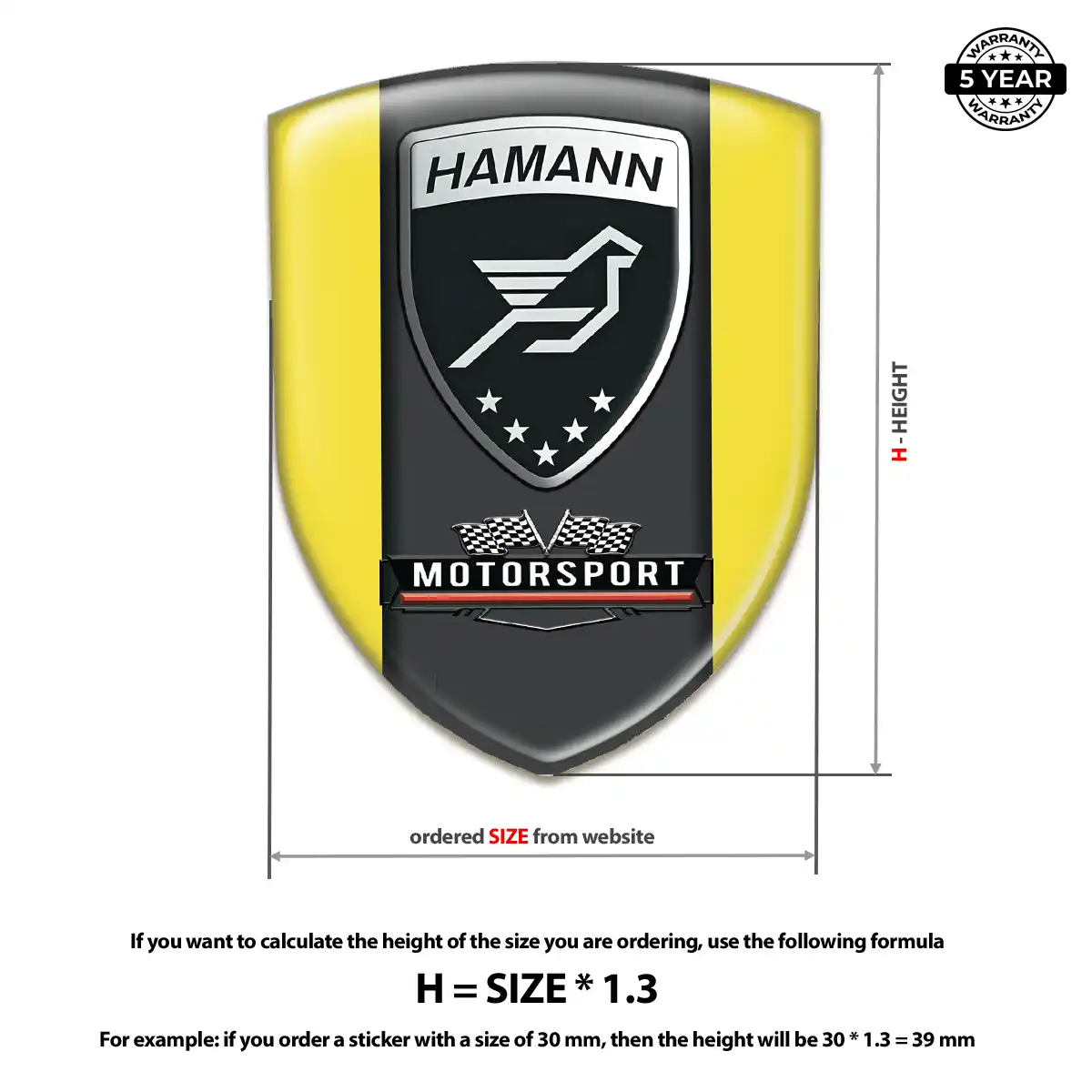 Hamman Silicone Sticker Prestige Line