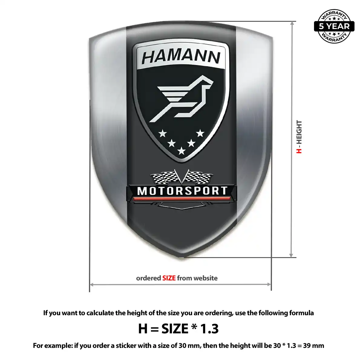 Hamman Silicone Sticker Refined Design