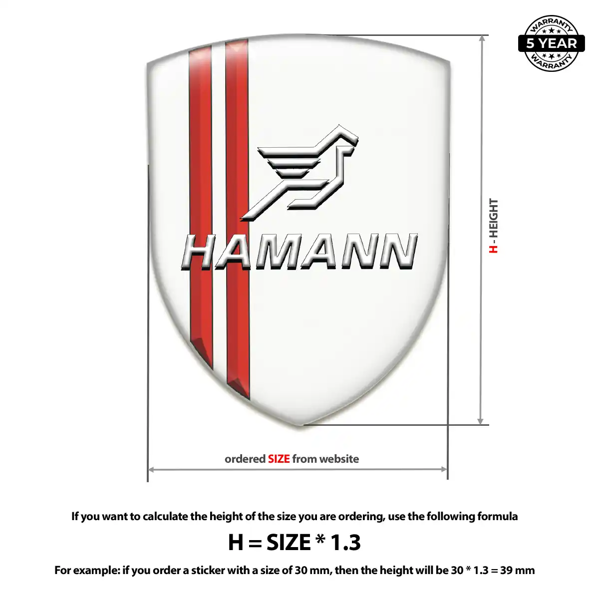 Hamman Silicone Sticker Resin Luxe