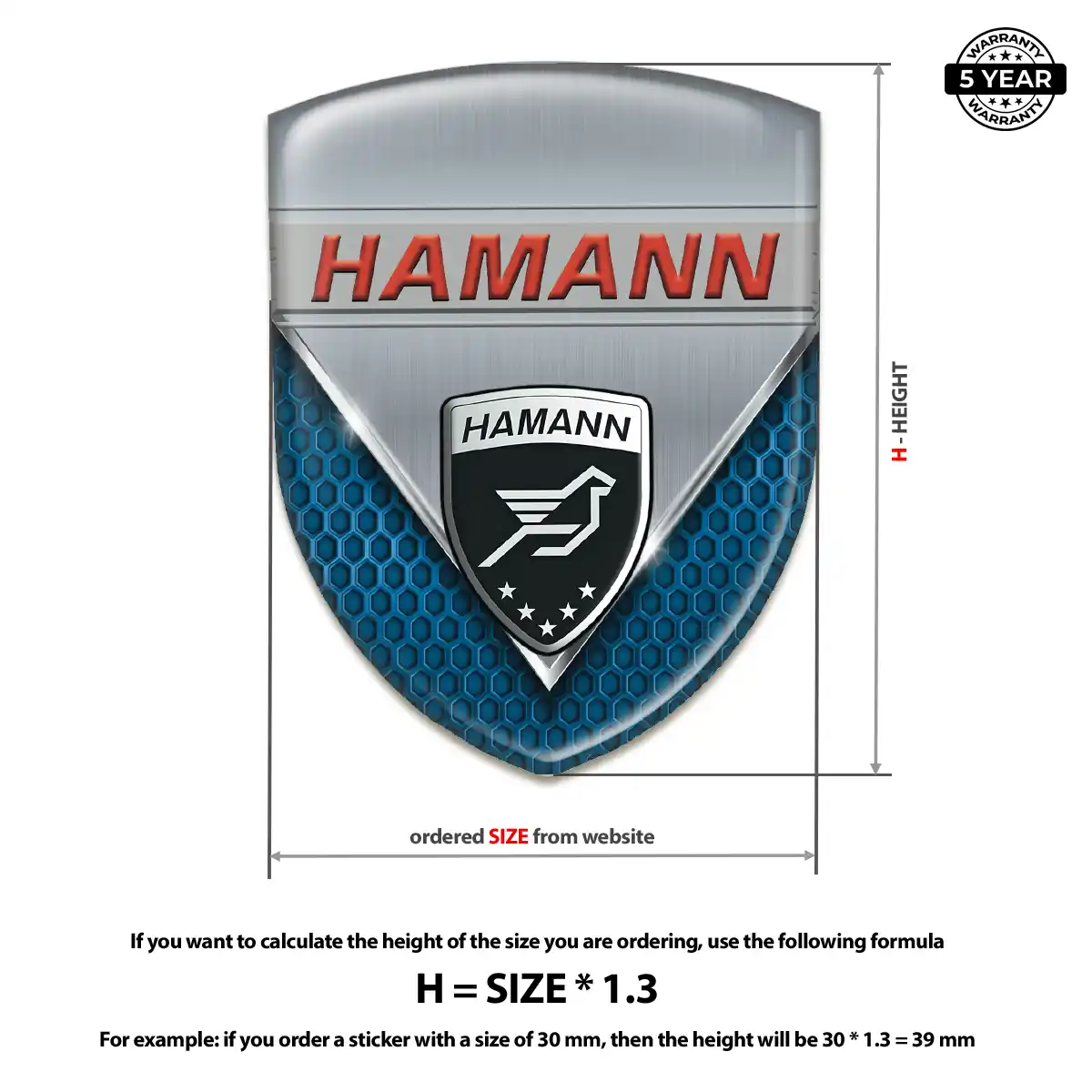 Hamman Silicone Sticker Sleek Style