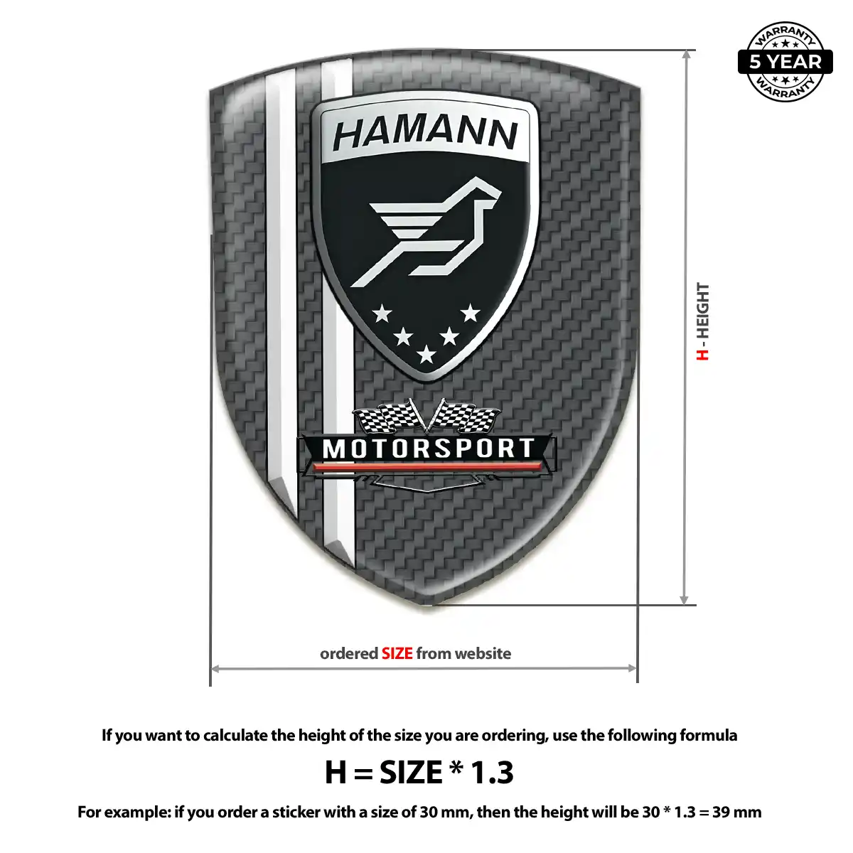 Hamman Vehicle Logo Sticker Elite Finish