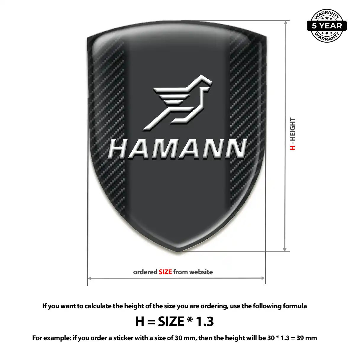 Hamman Vehicle Logo Sticker Opulent Line