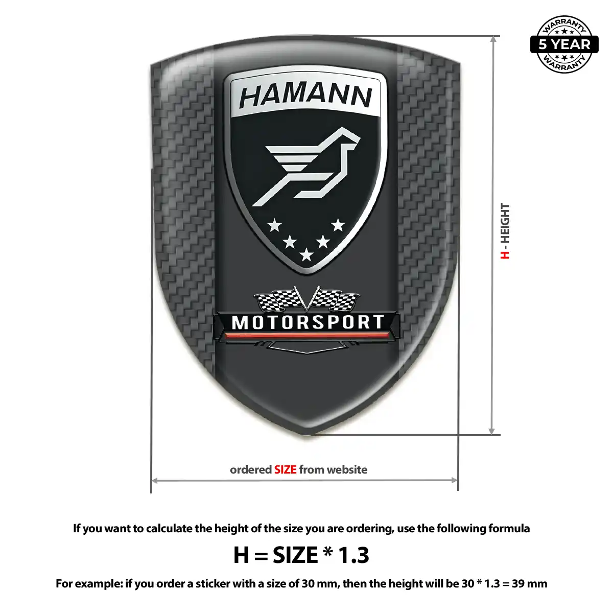 Hamman Vehicle Logo Sticker Performance Style