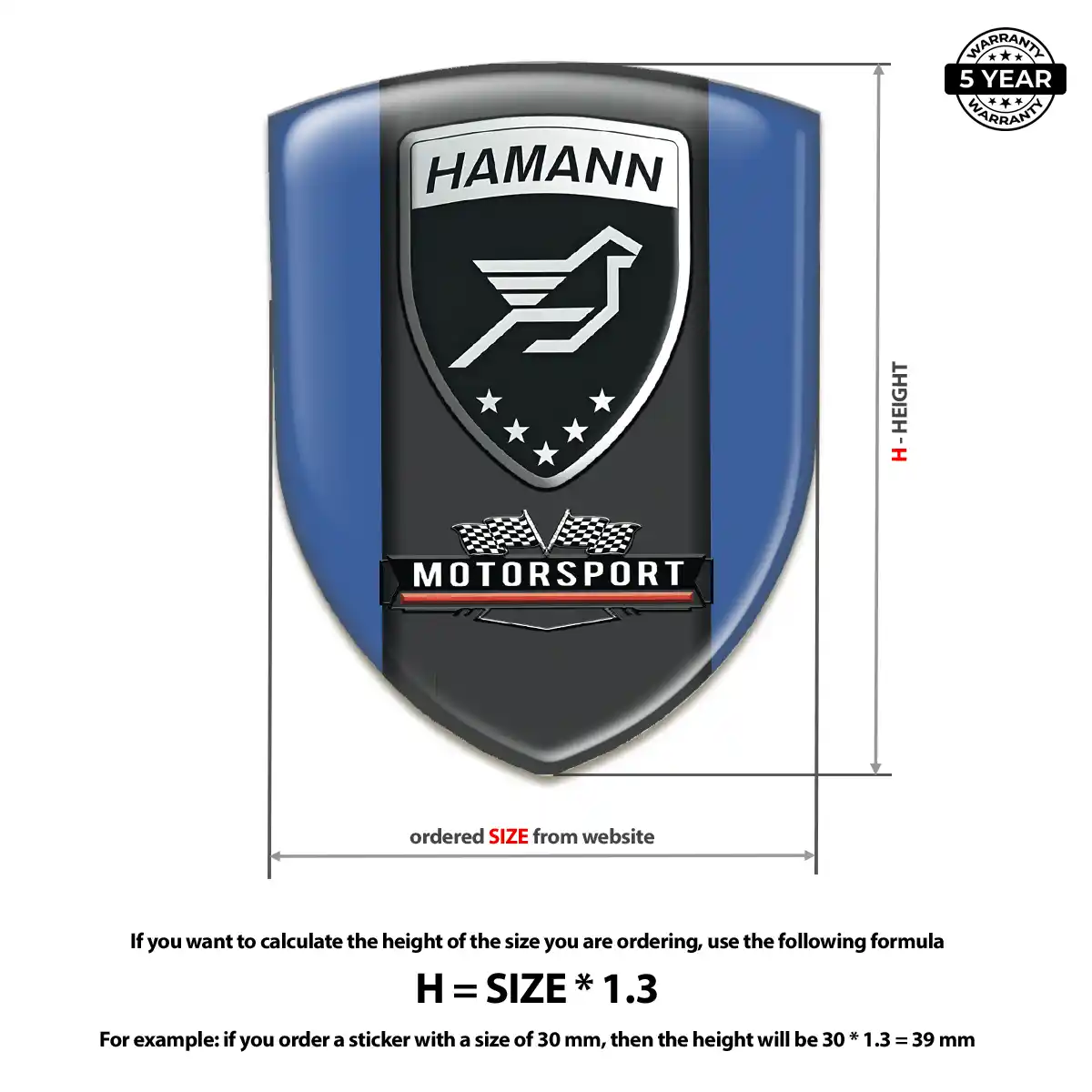Hamman Vehicle Logo Sticker Prime Quality
