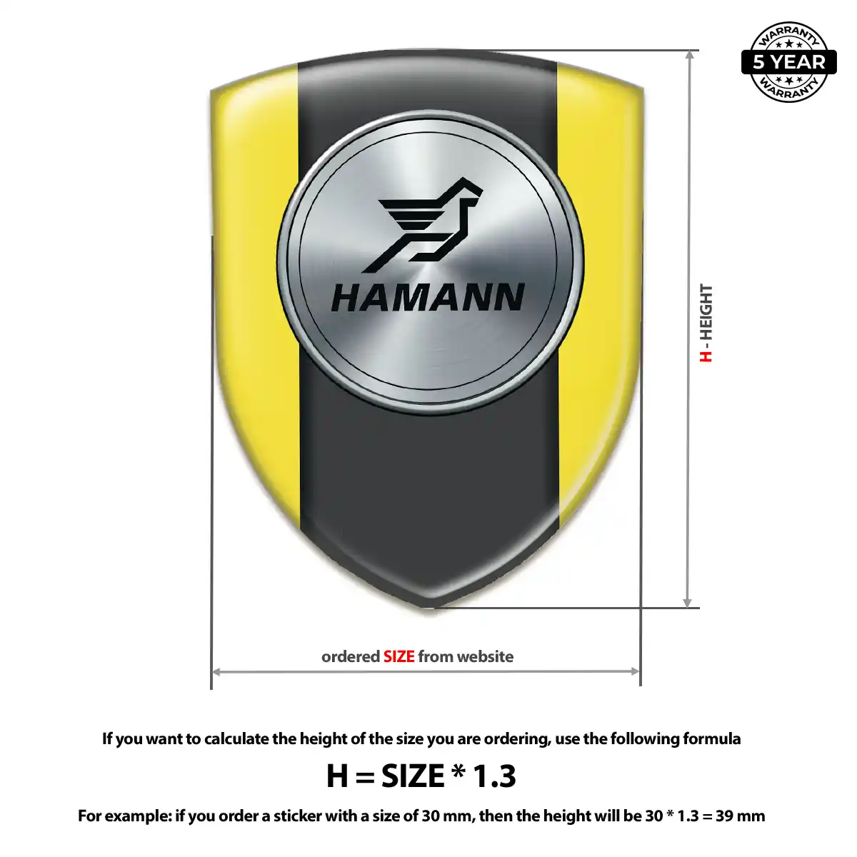 Hamman Vehicle Logo Sticker Refined Design
