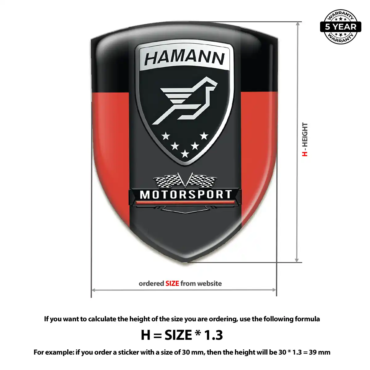 Hamman Vehicle Logo Sticker Resin Elite