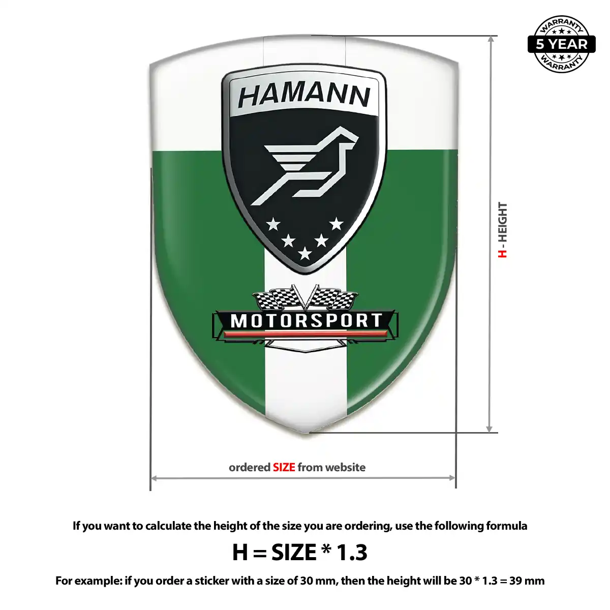 Hamman Vehicle Logo Sticker Resin Luxe