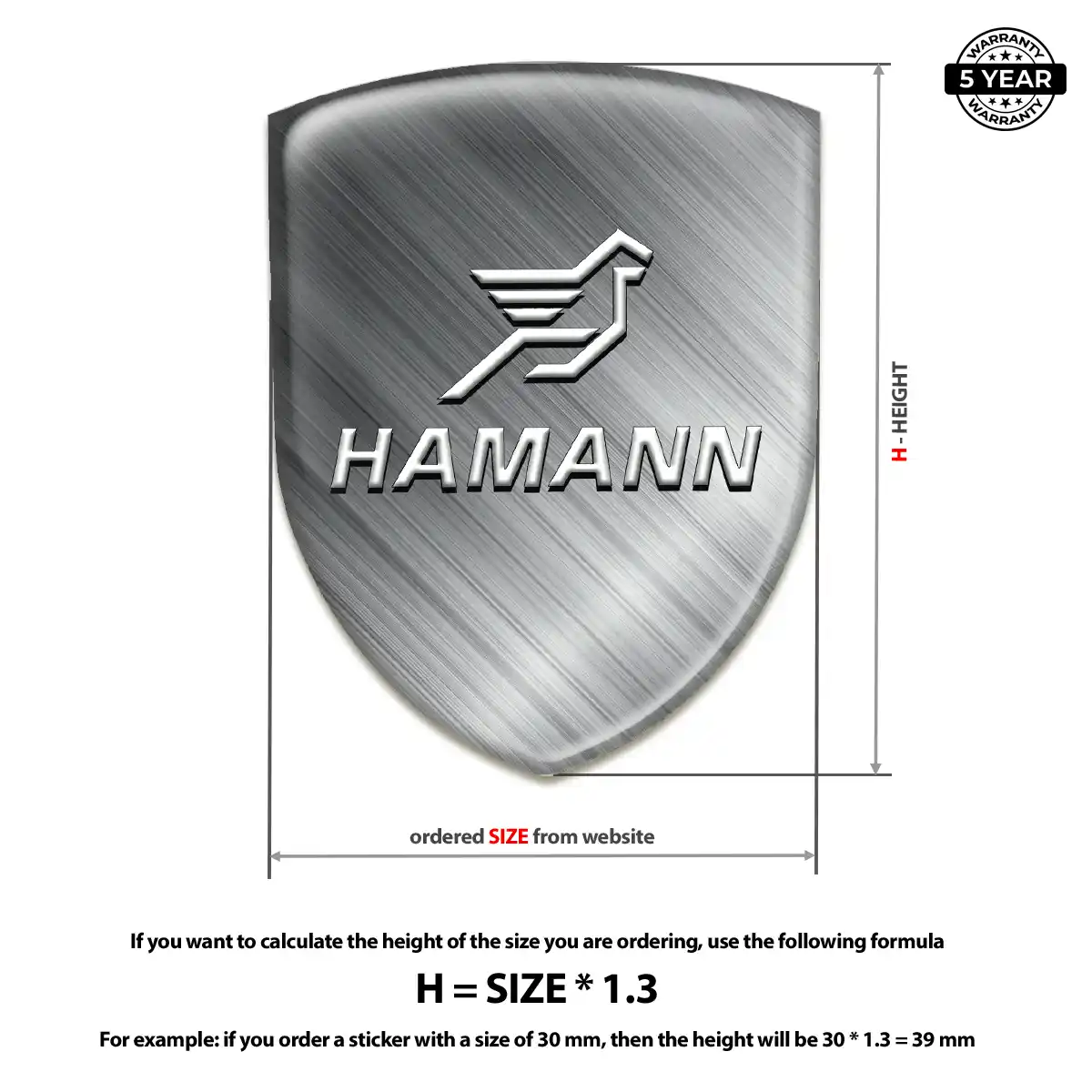 Hamman Vehicle Logo Sticker Signature Grade