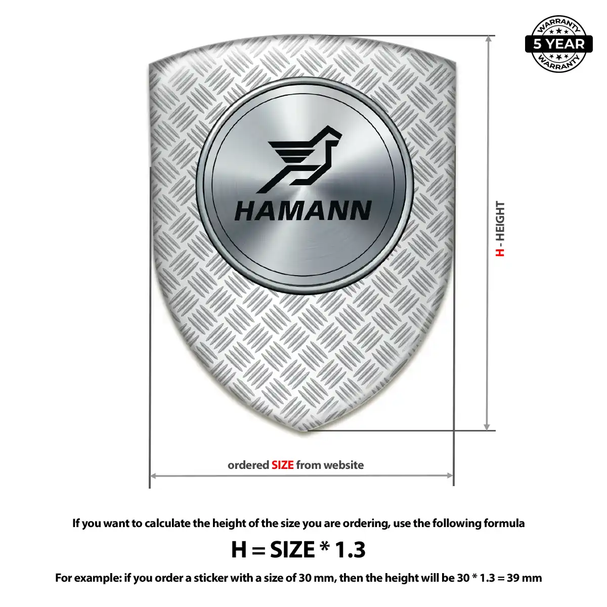 Hamman Vehicle Logo Sticker Sleek Style