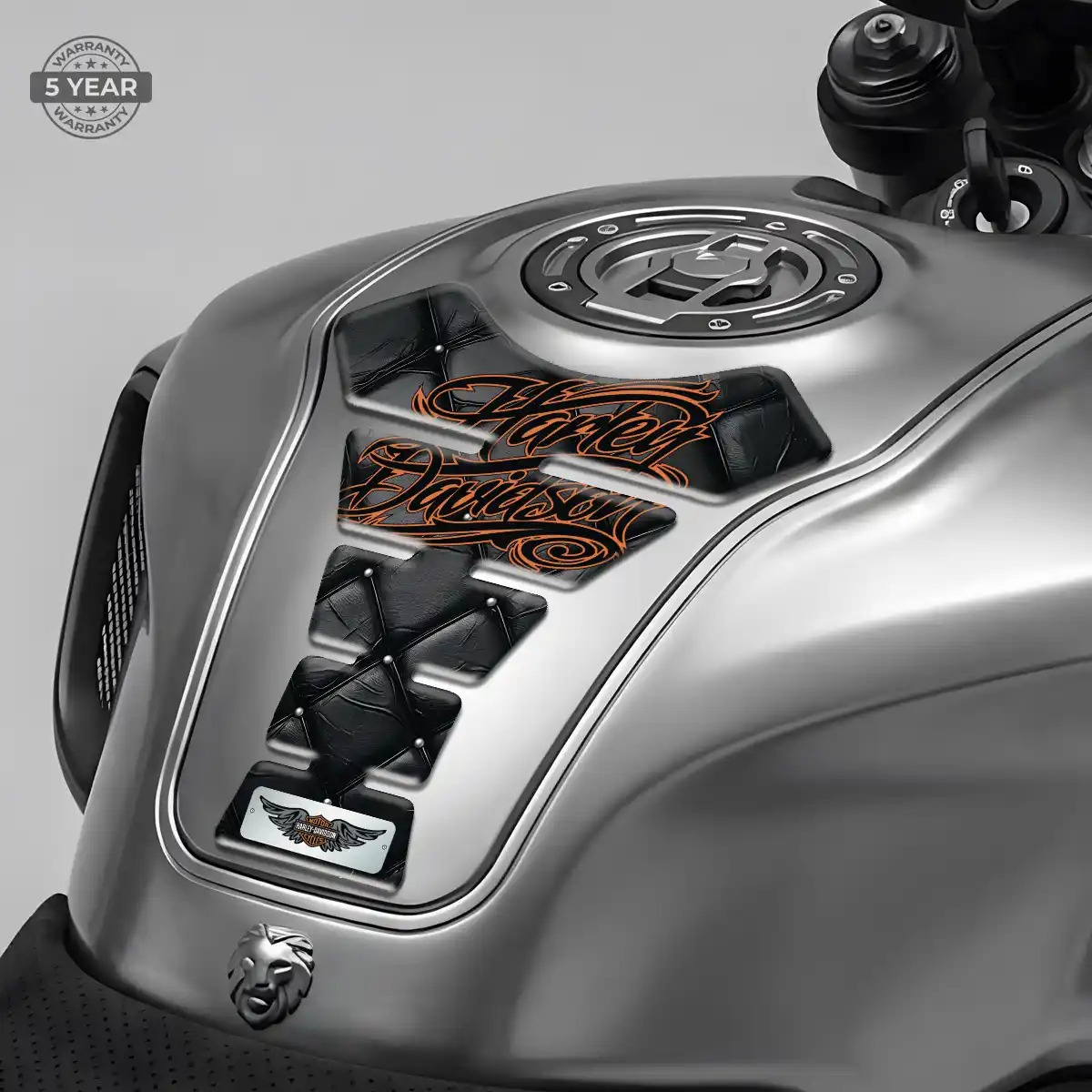 Harley 3D Domed Tank Pad Elite Finish