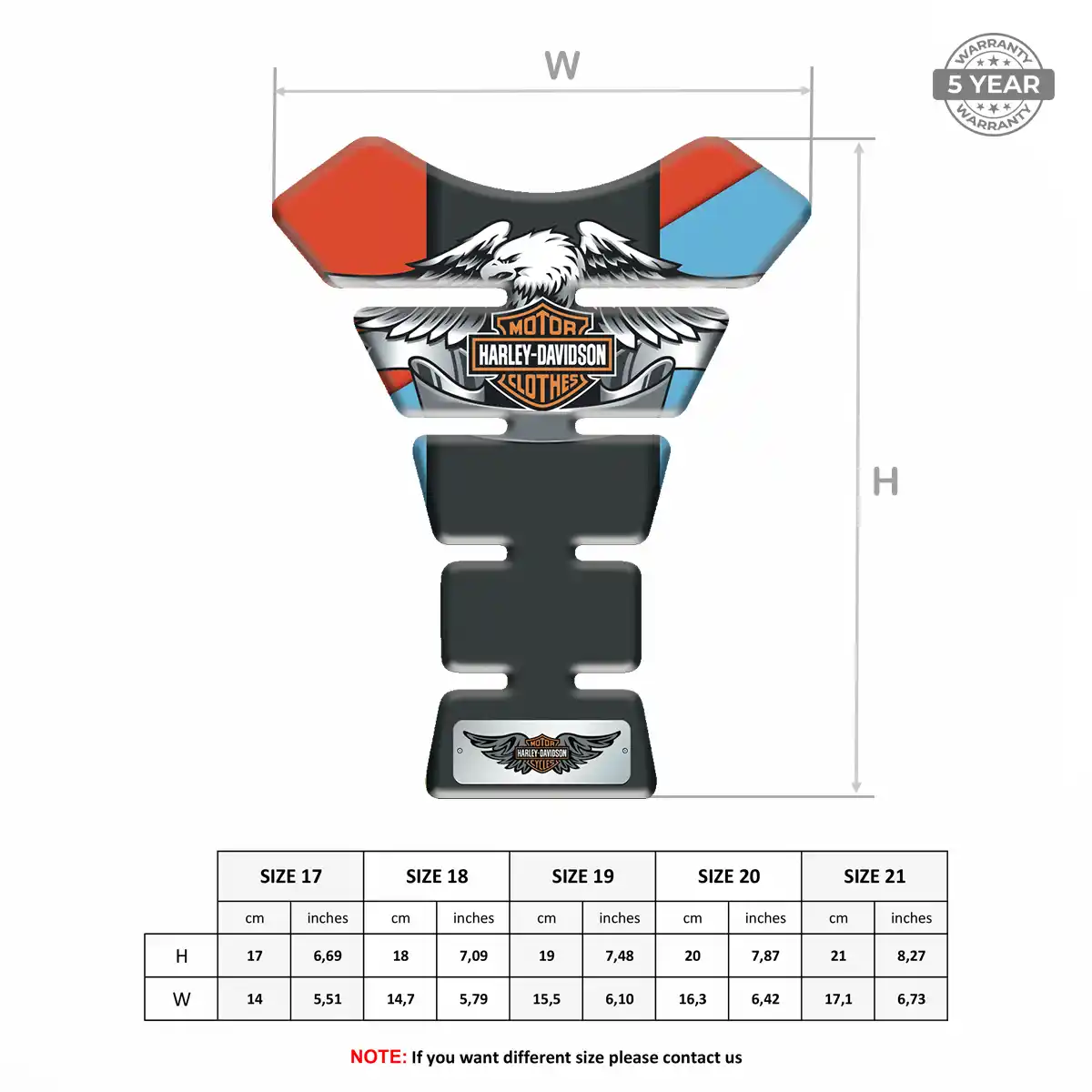 Harley 3D Domed Tank Pad Refined Design