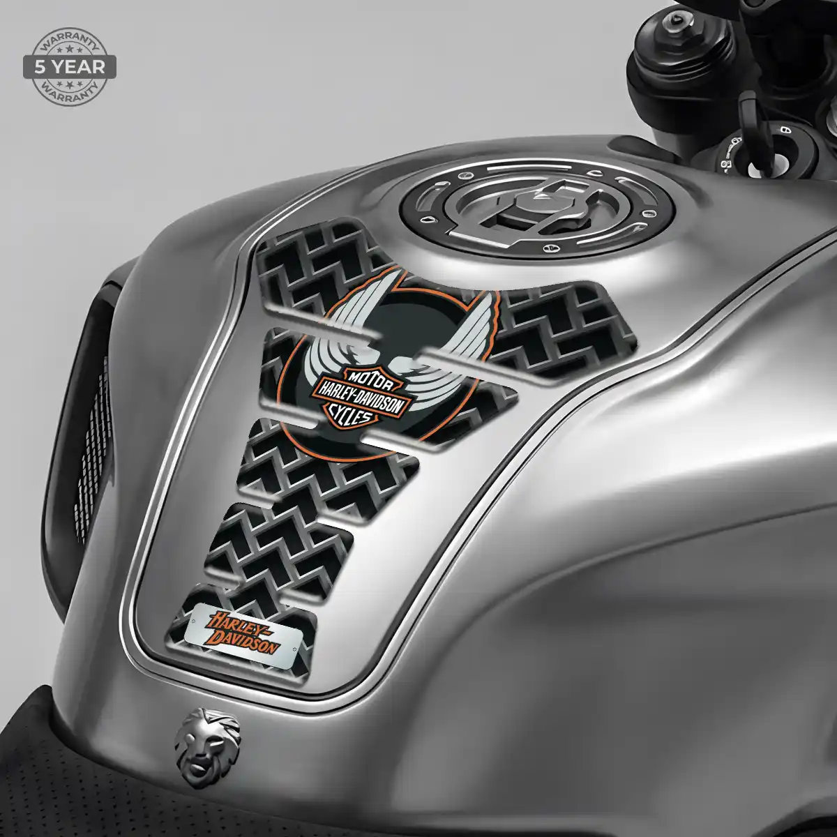 Harley 3D Domed Tank Pad Sleek Style