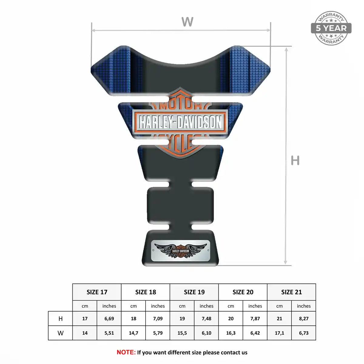 Harley 3D Domed Tank Pad Superior Craft