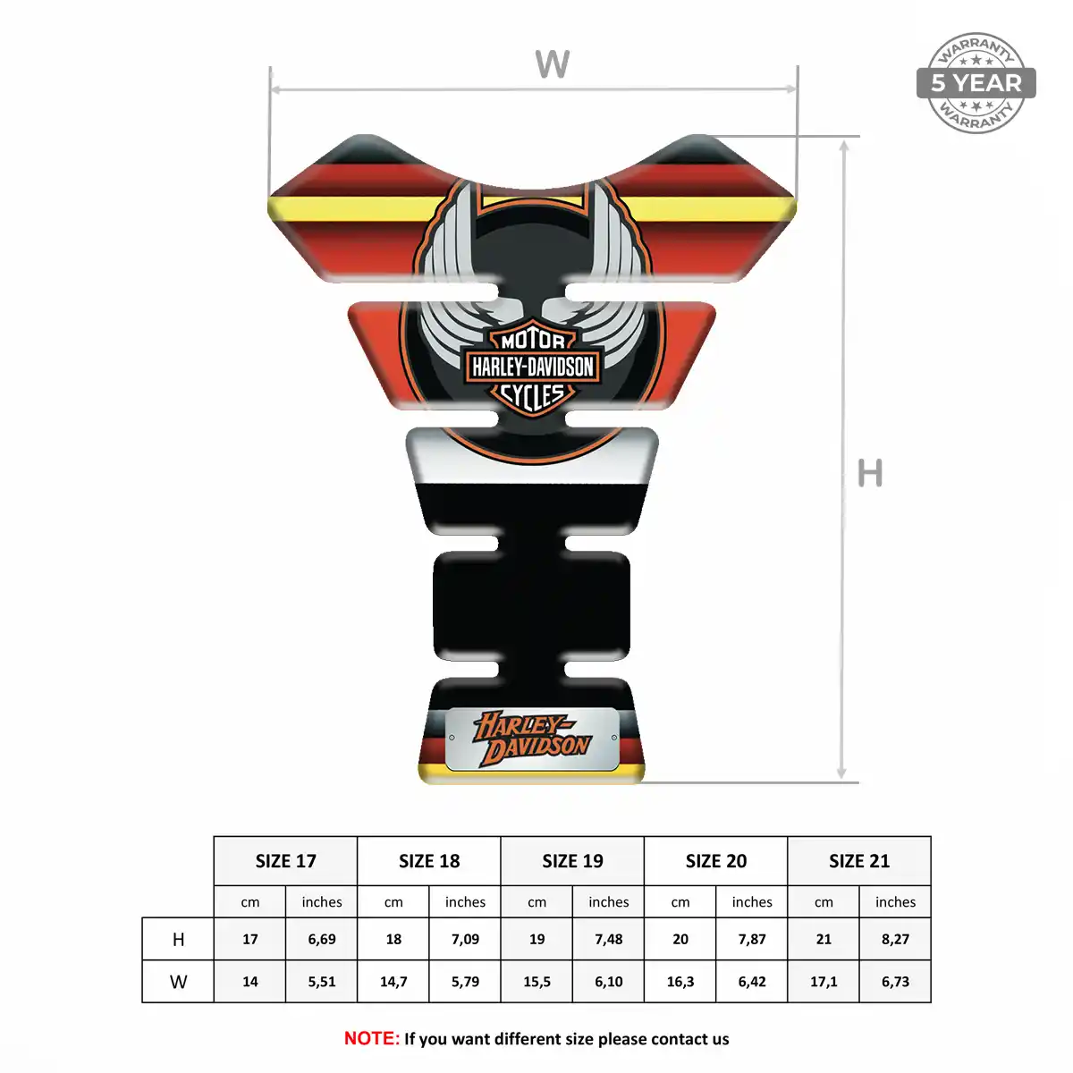 Harley 3D Gel Tank Pad Elite Finish