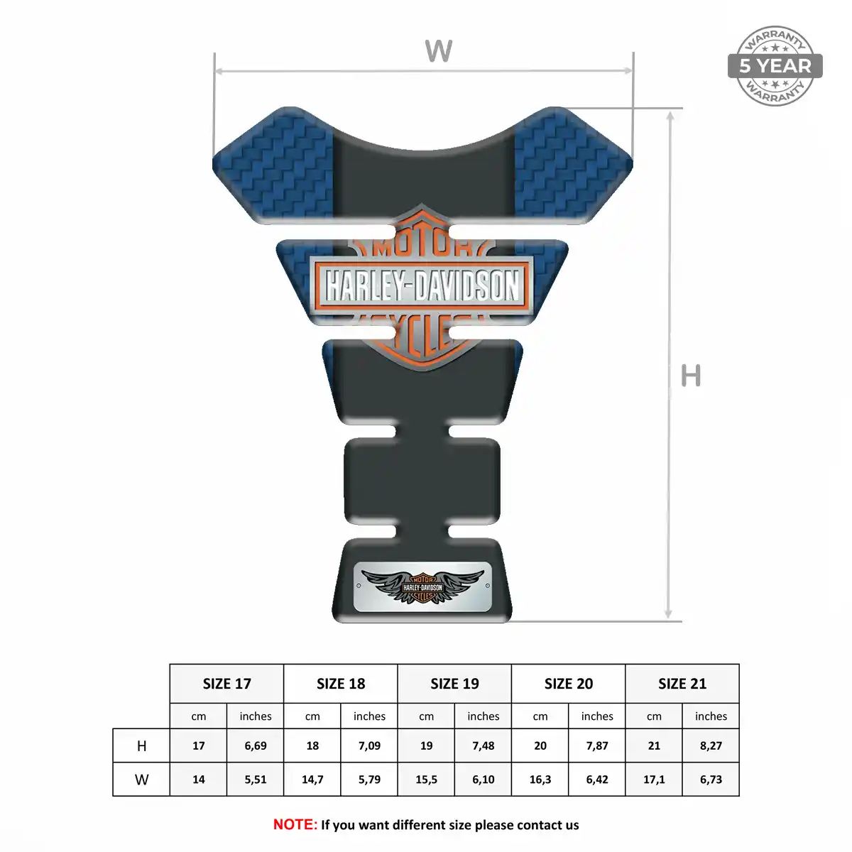 Harley 3D Gel Tank Pad Signature Grade